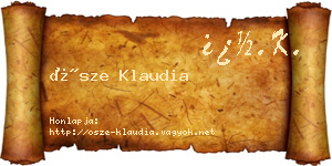Ősze Klaudia névjegykártya